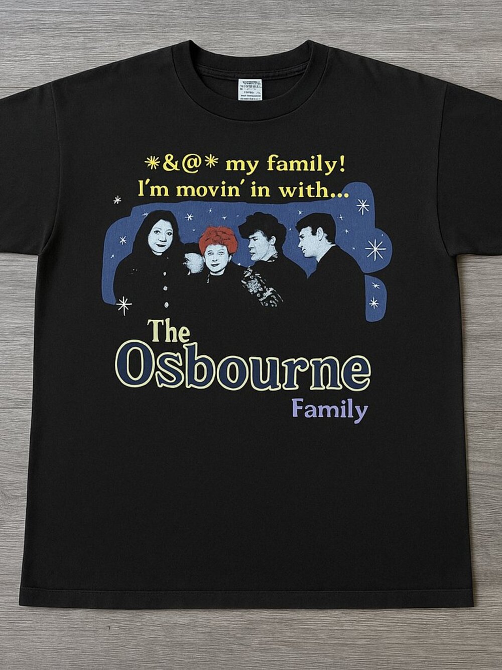 The Osbourne Family Graphic T-Shirt Black Vintage Rock Music Family Tee